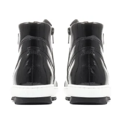 Bulner High Top Leather Trainers - Black Patent