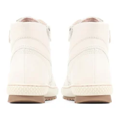 Bulner High Top Leather Trainers - Cream
