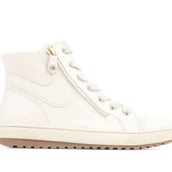 Bulner High Top Leather Trainers - Cream