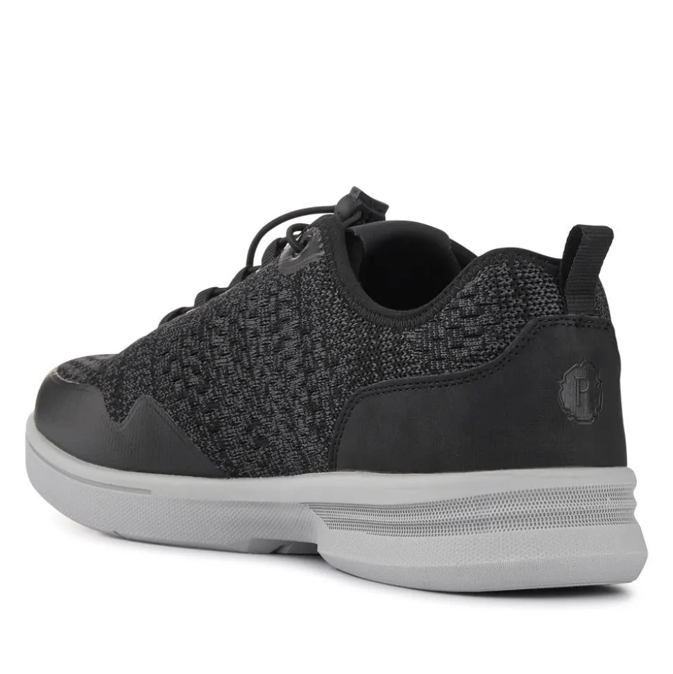 Bungee-Laced Memory Foam Shoes - Black