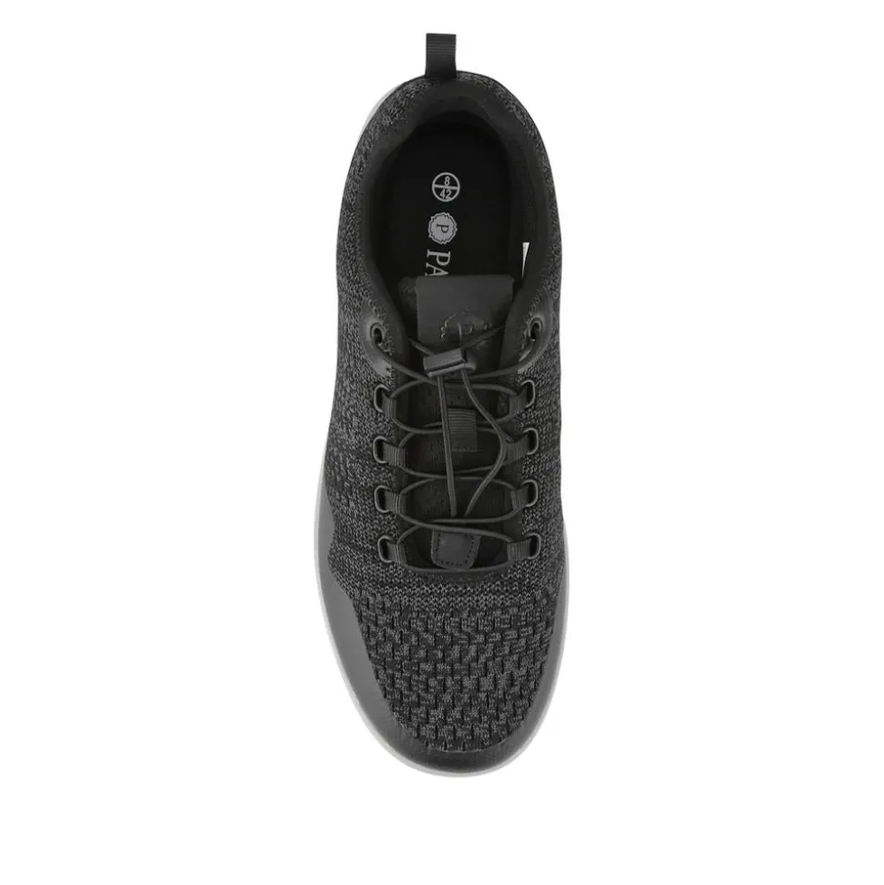 Bungee-Laced Memory Foam Shoes - Black