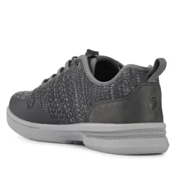 Bungee-Laced Memory Foam Shoes - Grey