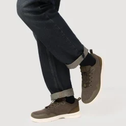 Bungee-Laced Memory Foam Shoes - Khaki