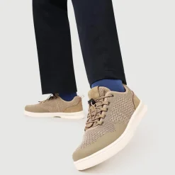 Bungee-Laced Memory Foam Shoes - Taupe