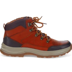 Bungee-Lace Leather Walking Boots - Tan