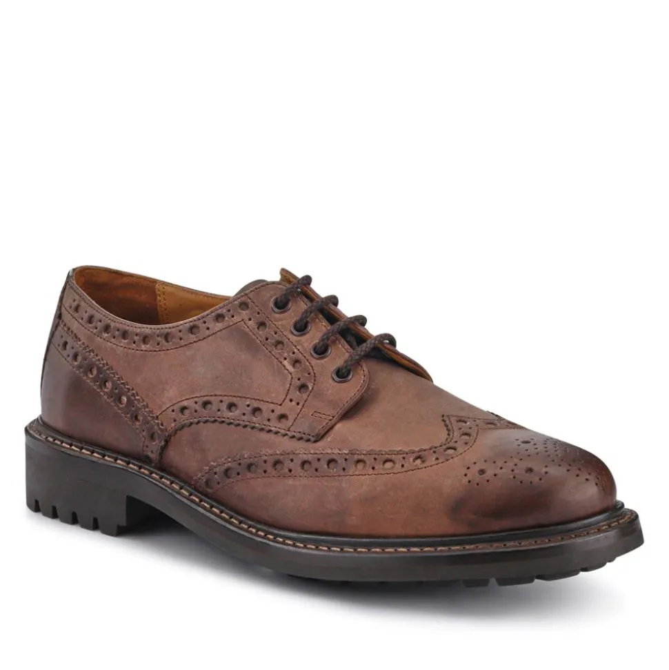 Bushwick Goodyear Welted Leather Brogues - Dark Brown