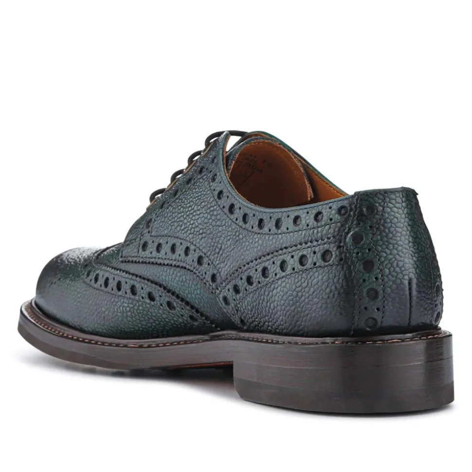 Bushwick1 Goodyear Welted Leather Brogues - Green Grain