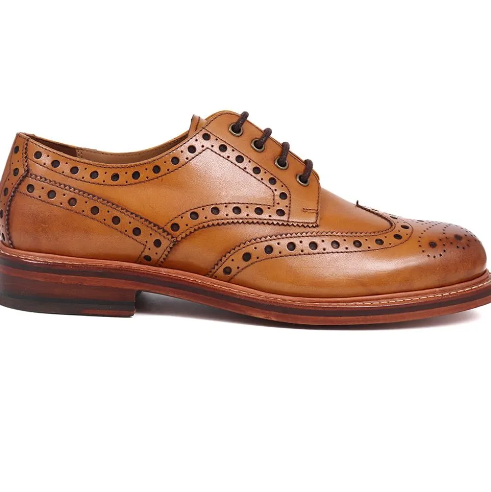 Bushwick Goodyear Welted Leather Brogues - Tan