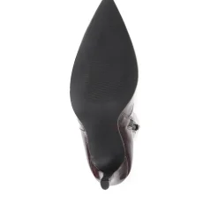Cadence Heeled Leather Ankle Boots - Purple