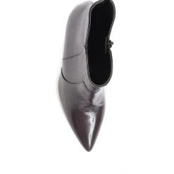 Cadence Heeled Leather Ankle Boots - Purple