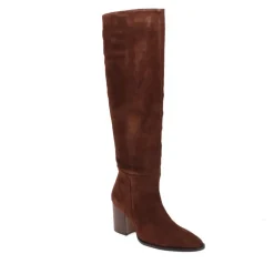 Caliana Suede Long Boots - Dark Brown