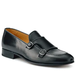Callington Smart Leather Buckle Shoes - Black