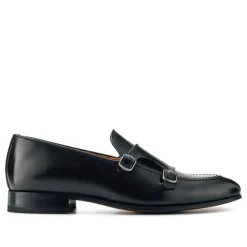 Callington Smart Leather Buckle Shoes - Black