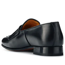 Callington Smart Leather Buckle Shoes - Black