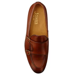 Callington Smart Leather Buckle Shoes - Cognac