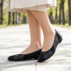 Caprice Leather Ballet Flats - Black