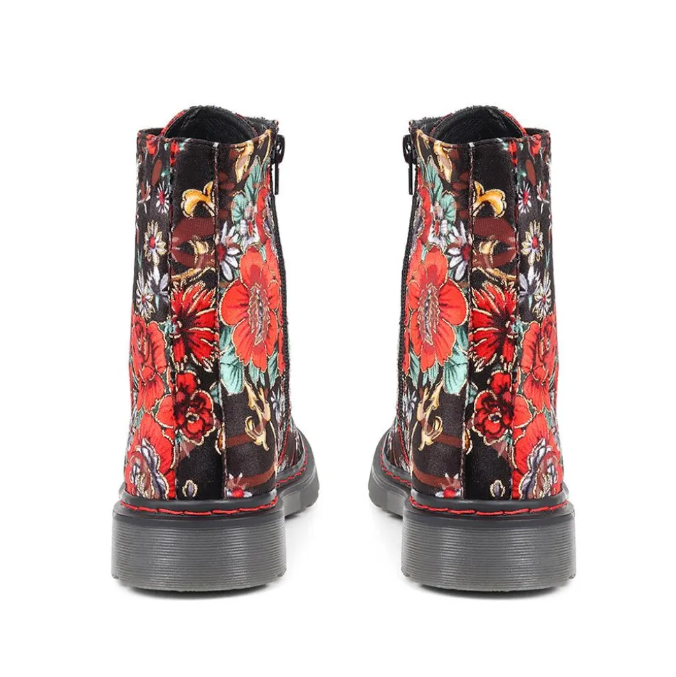 Casual Ankle Boots - Floral