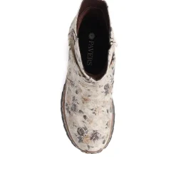 Casual Ankle Boots - Grey Floral