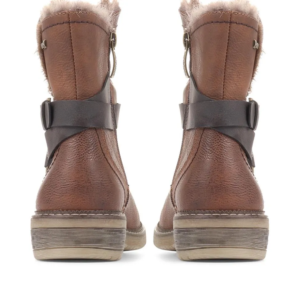 Casual Ankle Boots - Tan