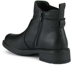 Casual Block-Heeled Chelsea Boots - Black