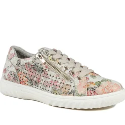 Casual Breathable Zip Trainers - Floral
