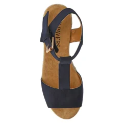 Casual Buckled Espadrilles - Navy