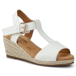 Casual Buckled Espadrilles - White