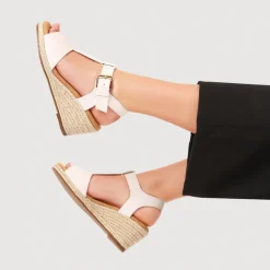 Casual Buckled Espadrilles - White
