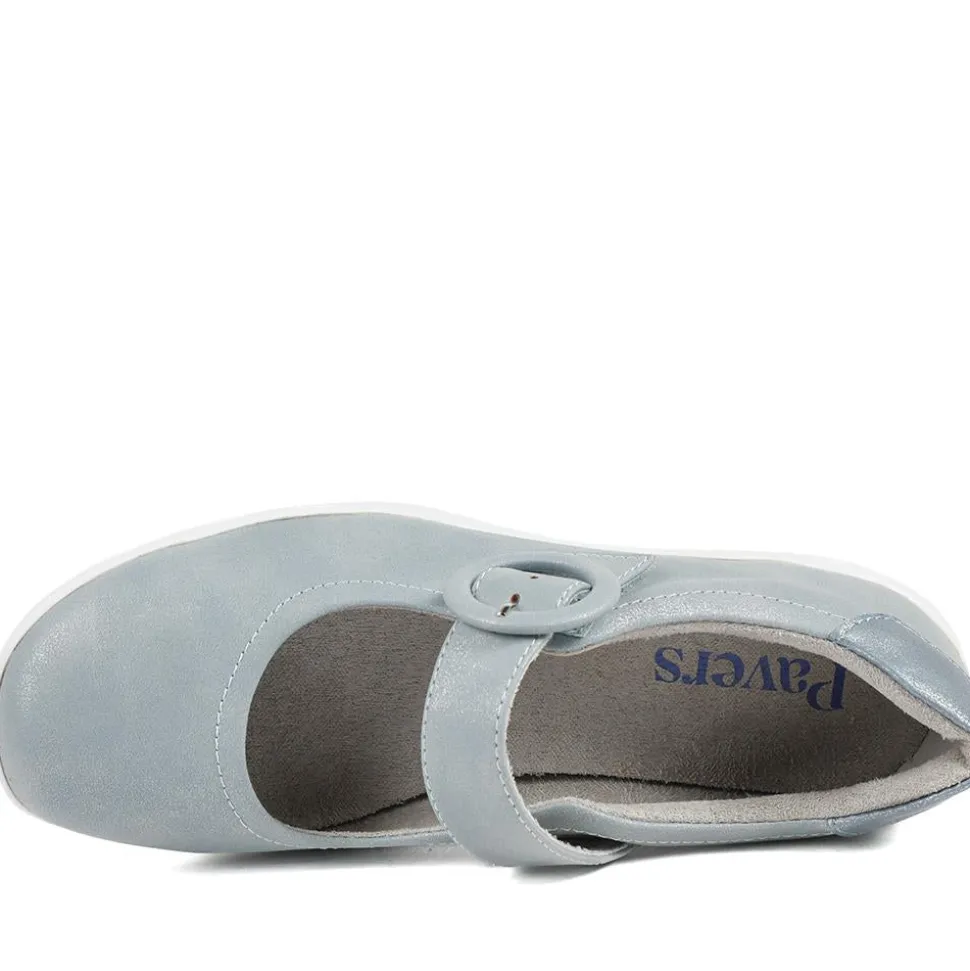 Casual Buckle Fasten Mary Janes - Light Blue