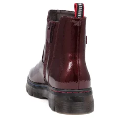Casual Chelsea Boots - Burgundy Patent