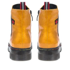 Casual Chelsea Boots - Mustard Patent