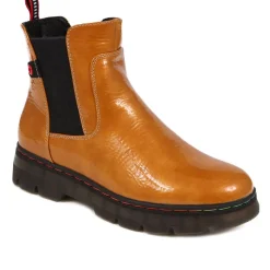 Casual Chelsea Boots - Mustard Patent