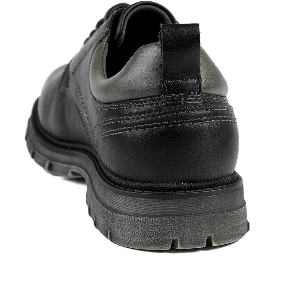Casual Chunky Lace Up Shoes - Black
