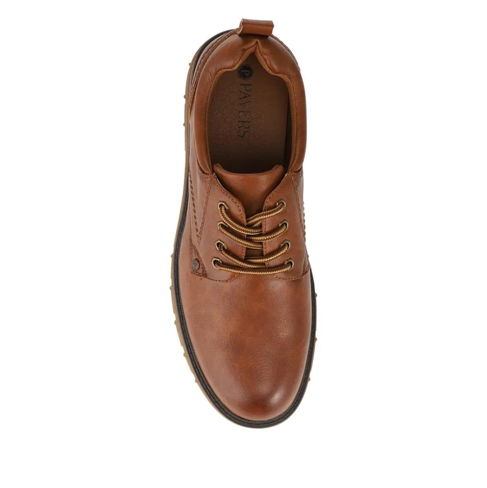 Casual Chunky Lace Up Shoes - Tan