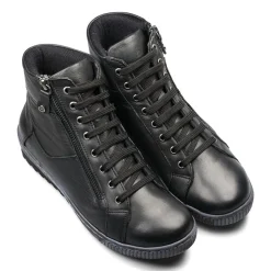 Casual Comfort E Fit - Black Leather