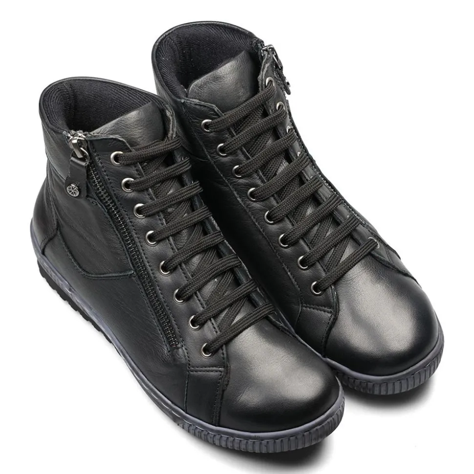 Casual Comfort E Fit - Black Leather