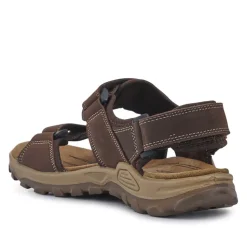 Casual Dual Touch-Fasten Sandals - Brown