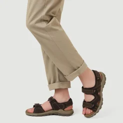 Casual Dual Touch-Fasten Sandals - Brown
