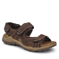 Casual Dual Touch-Fasten Sandals - Brown