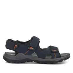 Casual Dual Touch-Fasten Sandals - Navy