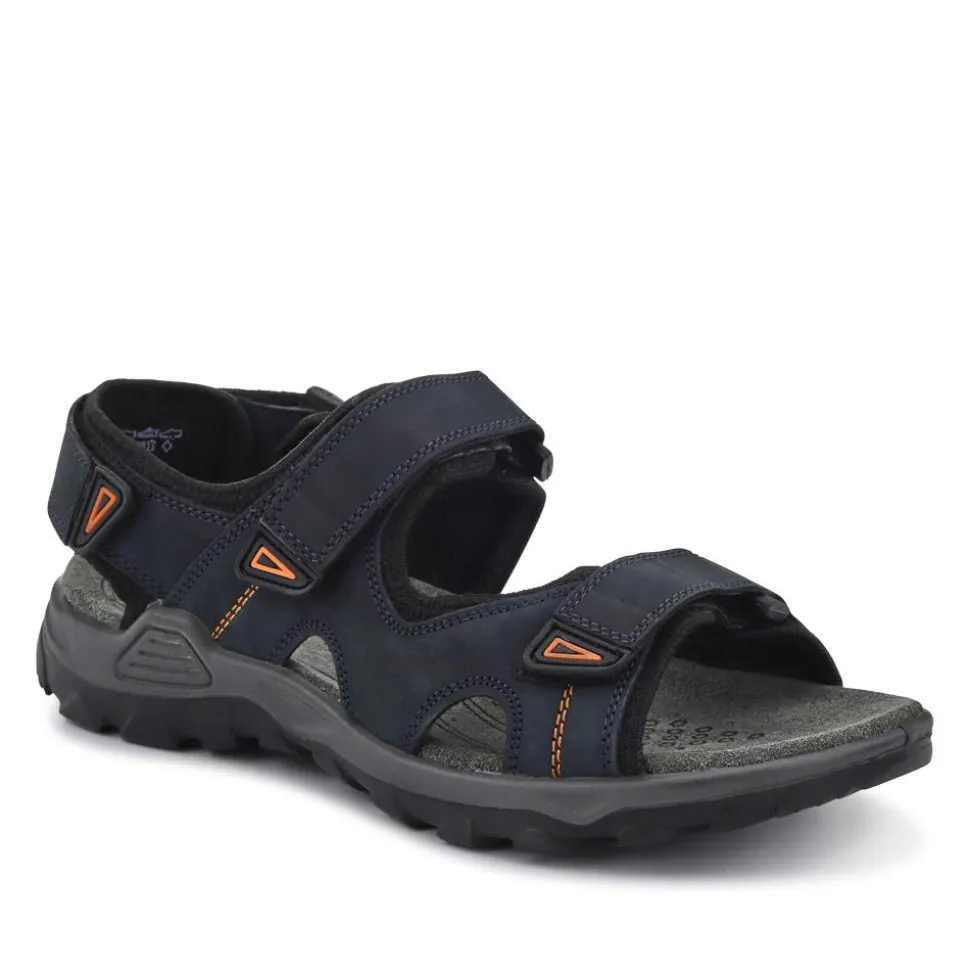Casual Dual Touch-Fasten Sandals - Navy