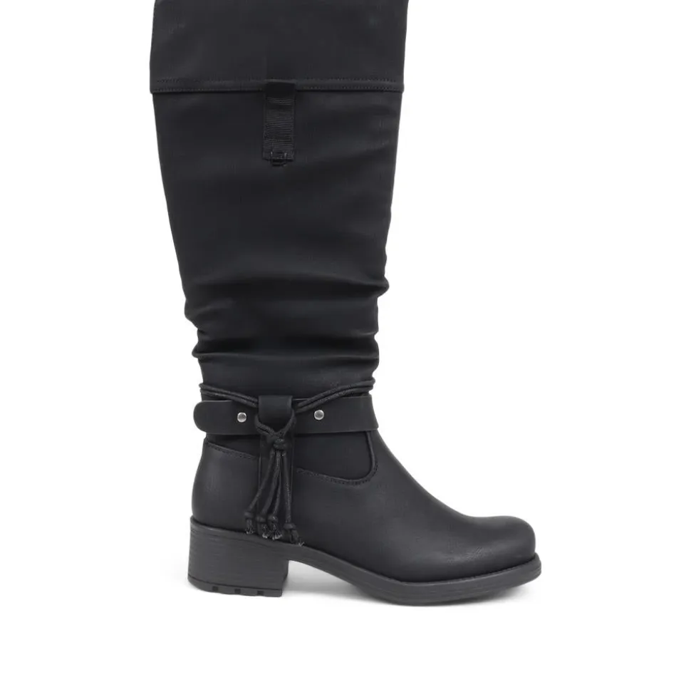 Casual Knee-High Boots - Black
