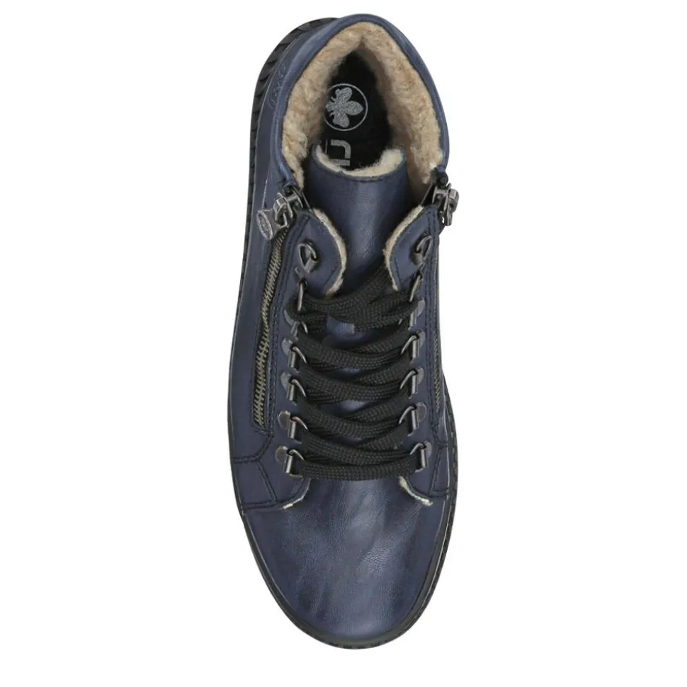 Casual Lace-Up Boots - Navy