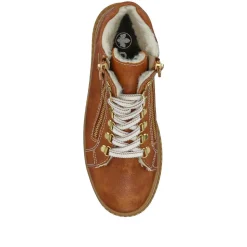 Casual Lace-Up Boots - Tan