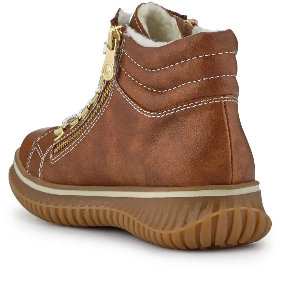 Casual Lace-Up Boots - Tan