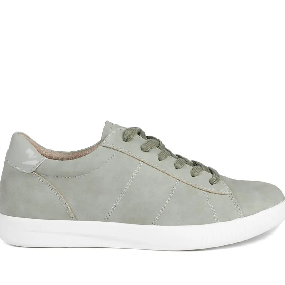 Casual Lace Up Platform Trainers - Khaki