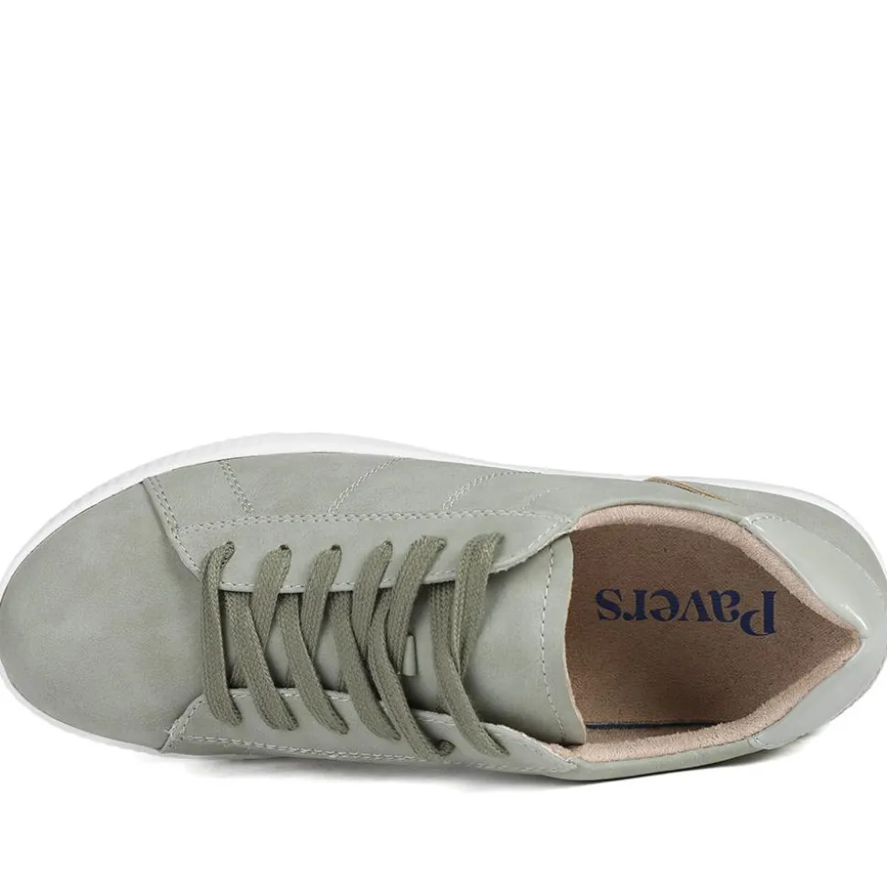 Casual Lace Up Platform Trainers - Khaki