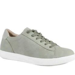 Casual Lace Up Platform Trainers - Khaki