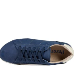 Casual Lace Up Platform Trainers - Navy