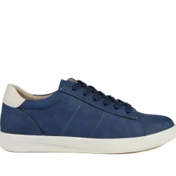 Casual Lace Up Platform Trainers - Navy